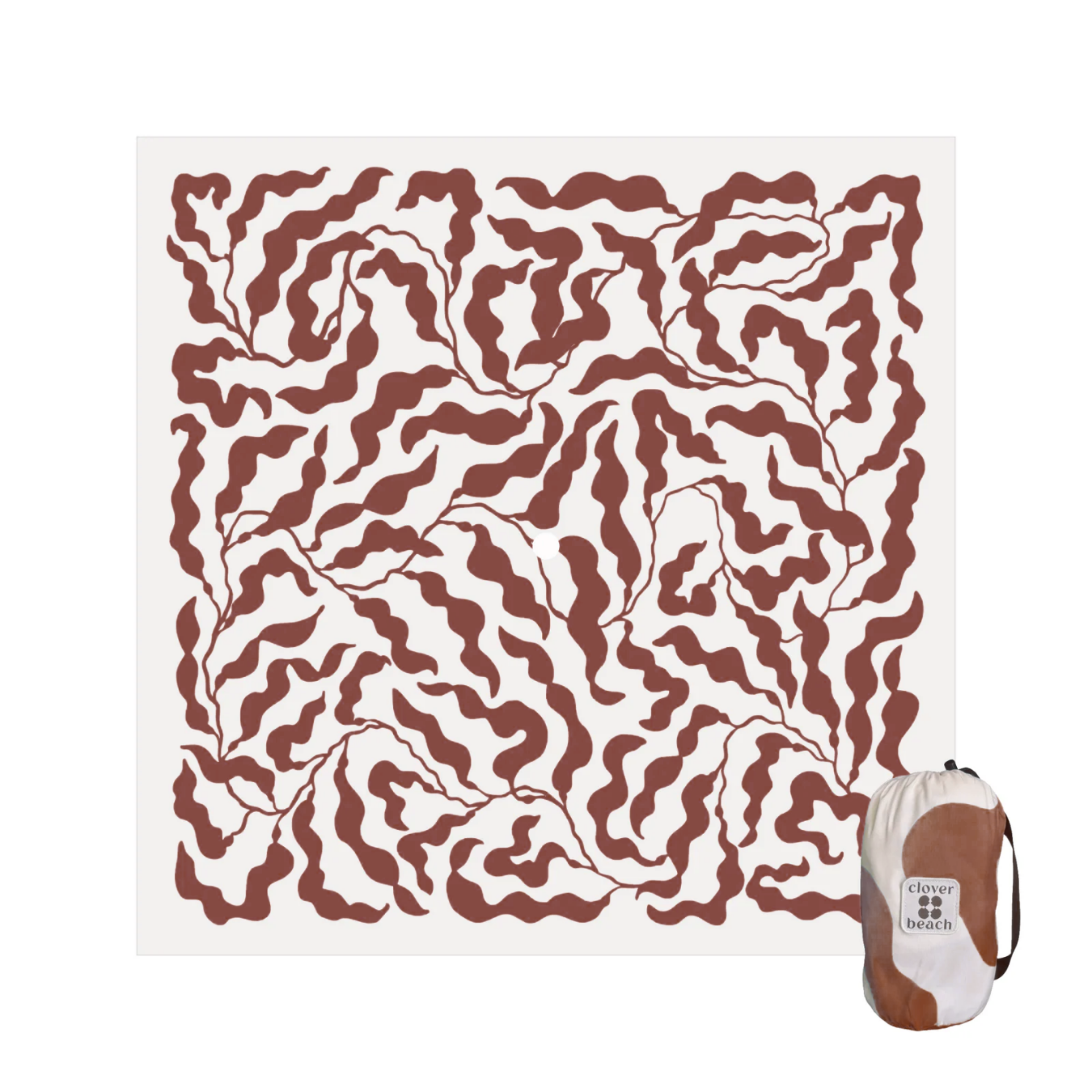 Sundayz Beach Mat in Protea – pink oversized beach mat on South African sand