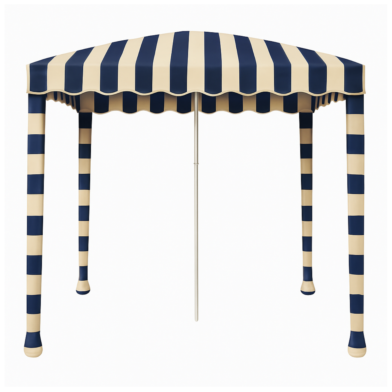 Sundayz Cabana in Atlantic – navy beach cabana inspired by Cape Town's Atlantic Seaboard, set up on a South African beach