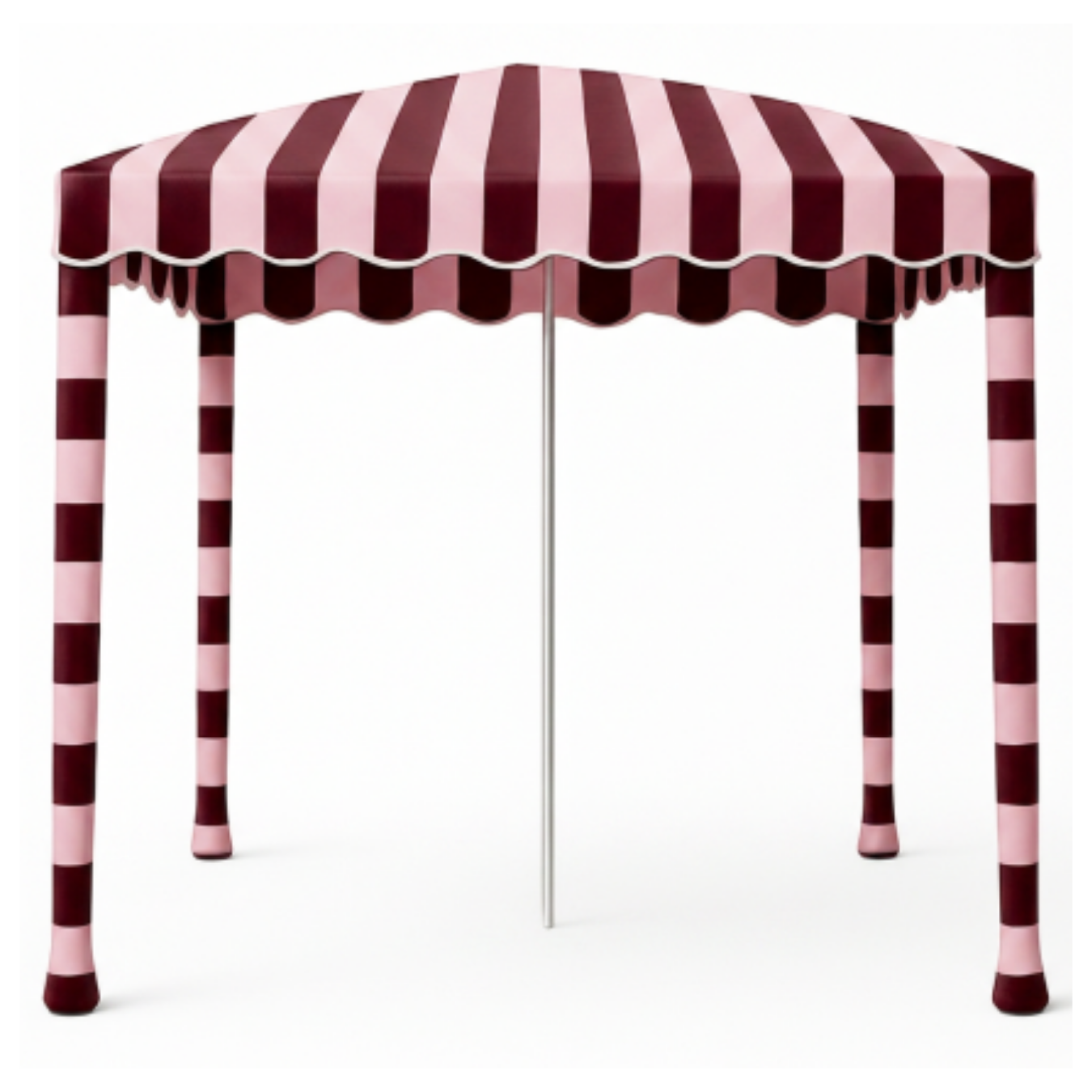 Sundayz Cabana in Protea – pink beach cabana inspired by South Africa's national flower, set up on a South African beach